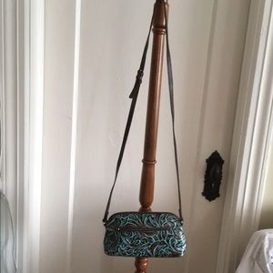 PATRICIA NASH TOOLED LEATHER CROSSBODY BAG